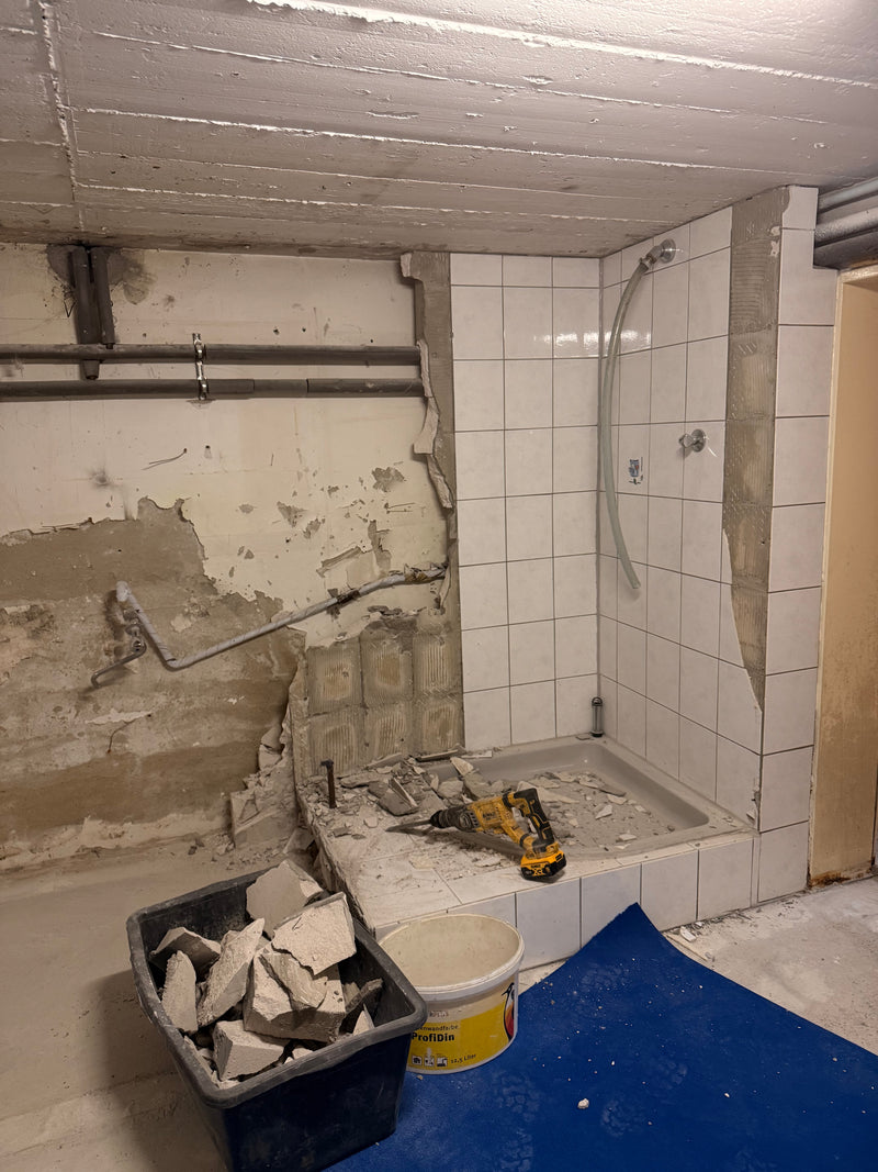 Badkamer verwijderen in kelder